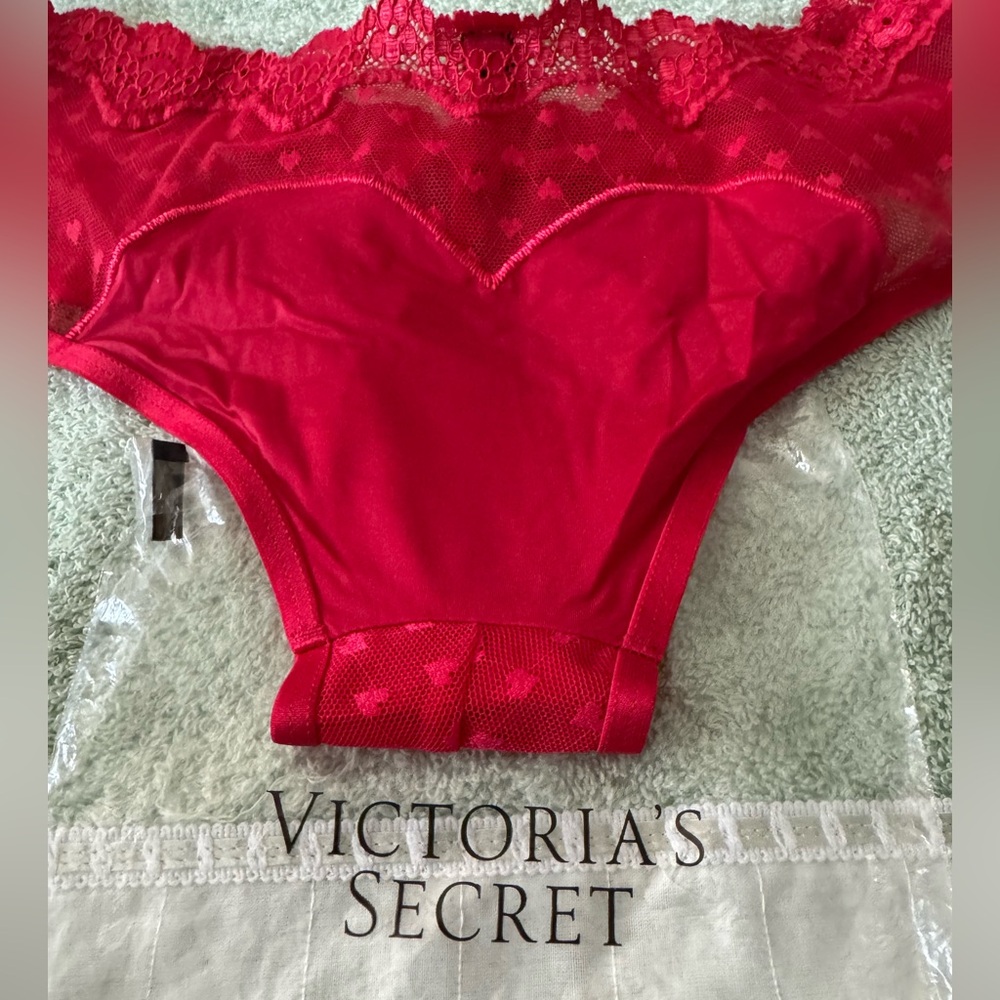 Victoria's Secret’s eat your HEART out Red panty sexy hot NWT in plastic -Size S